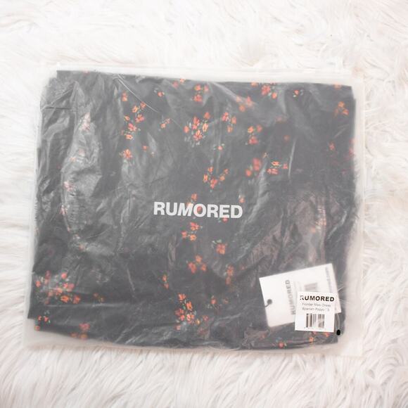 Rumored Black Floral Lace Evening Maxi Dress Small Frontier Spanish Poppy Party - Picture 4 of 5